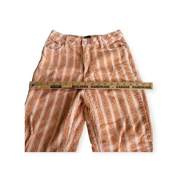 BDG Mom High Rise Peach Pink Floral Corduroy Pants Size 26 Cute Everyday Look - Picture 10 of 12